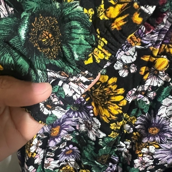 AFRM monna print side cutout long sleeve mini Dress large - Picture 5 of 7